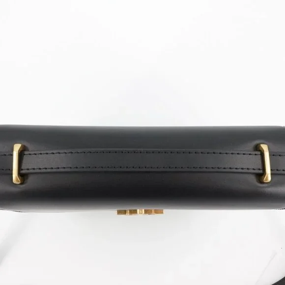 Tory Burch Eleanor Slim Saddlebag Black OS - Picture 12 of 16